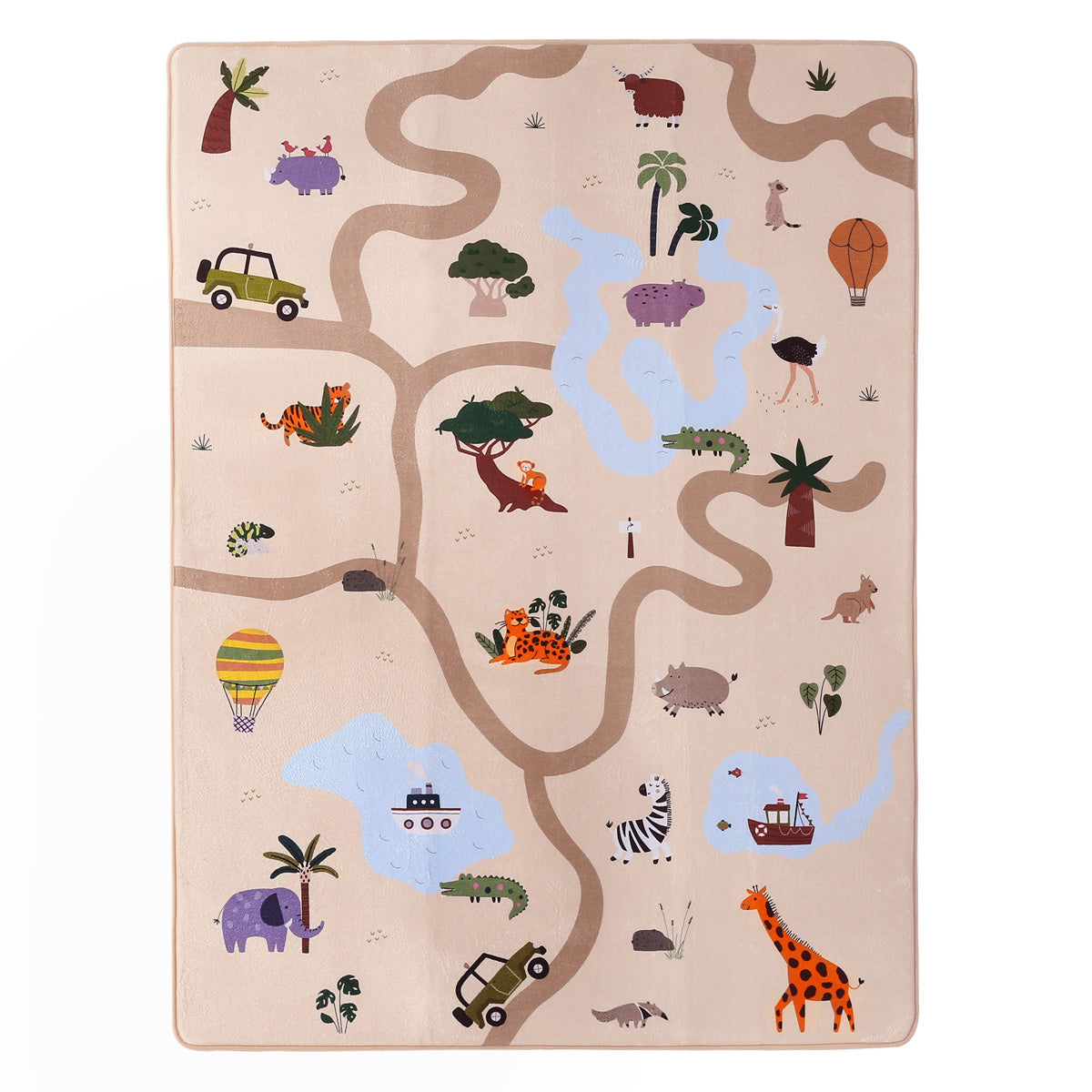 Hakuna Matte Samtmatte, Wolke Spielmatte, 2 x 1.5 m, Safari Animals