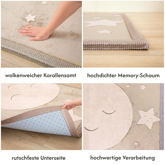 Hakuna Matte Samtmatte, 3D Wolke Spielmatte, 2.8  x 2 m, Moon & Stars