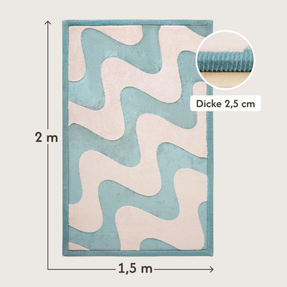 Hakuna Matte Samtmatte, 3D Wolke Spielmatte, 2  x 1.5 m, Waves