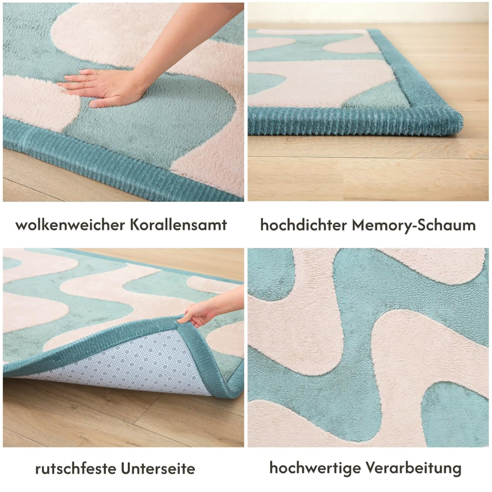 Hakuna Matte Samtmatte, 3D Wolke Spielmatte, 2  x 1.5 m, Waves