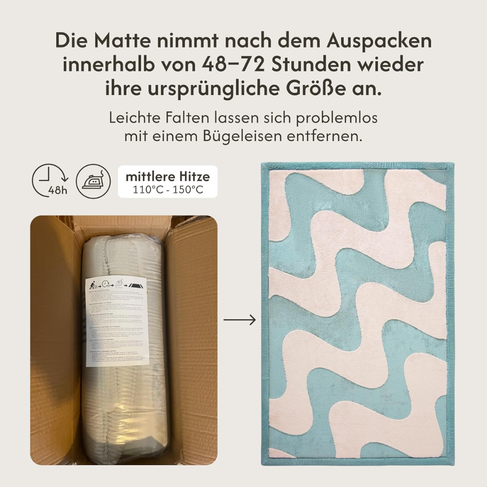 Hakuna Matte Samtmatte, 3D Wolke Spielmatte, 2  x 1.5 m, Waves