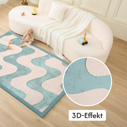 Hakuna Matte Samtmatte, 3D Wolke Spielmatte, 2  x 1.5 m, Waves