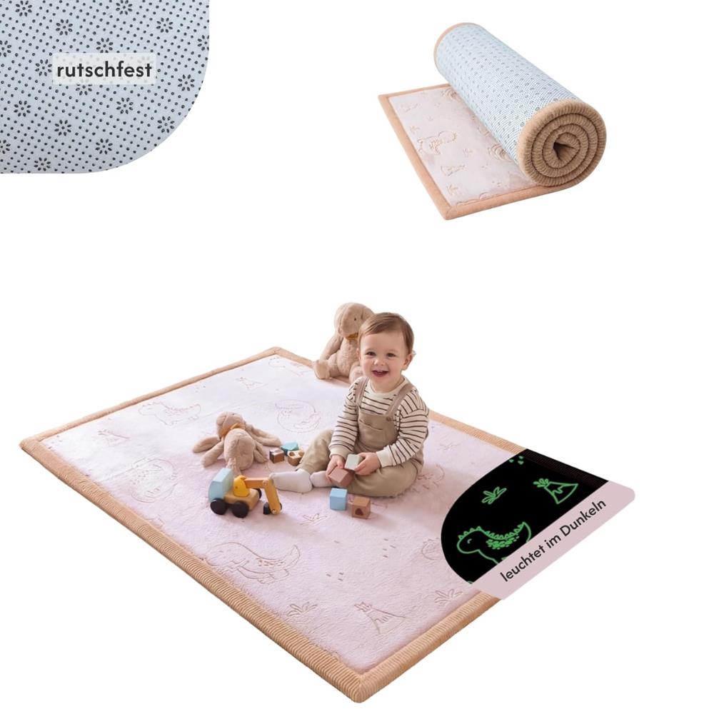Hakuna Matte Samtmatte, Glow in the Dark Wolke Spielmatte 1.7 x 1.2 m, Dinosaurs