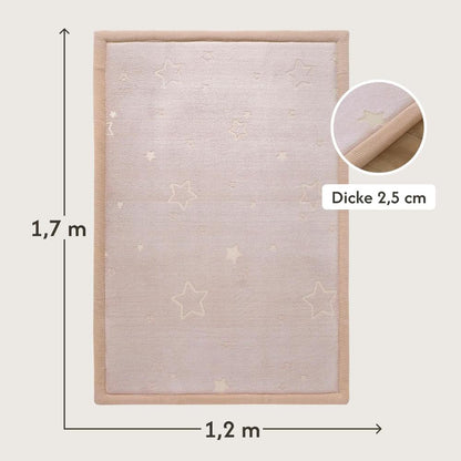 Hakuna Matte Samtmatte, Glow in the Dark Wolke Spielmatte 1.7 x 1.2 m, Stars