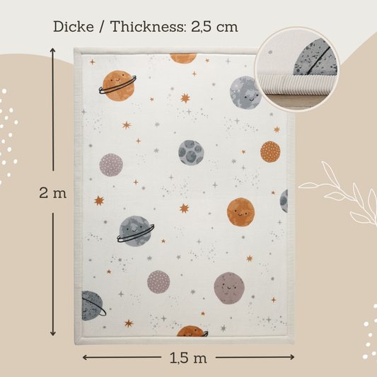 Hakuna Matte Samtmatte, Wolke Spielmatte, 2 x 1.5 m, Happy Planets